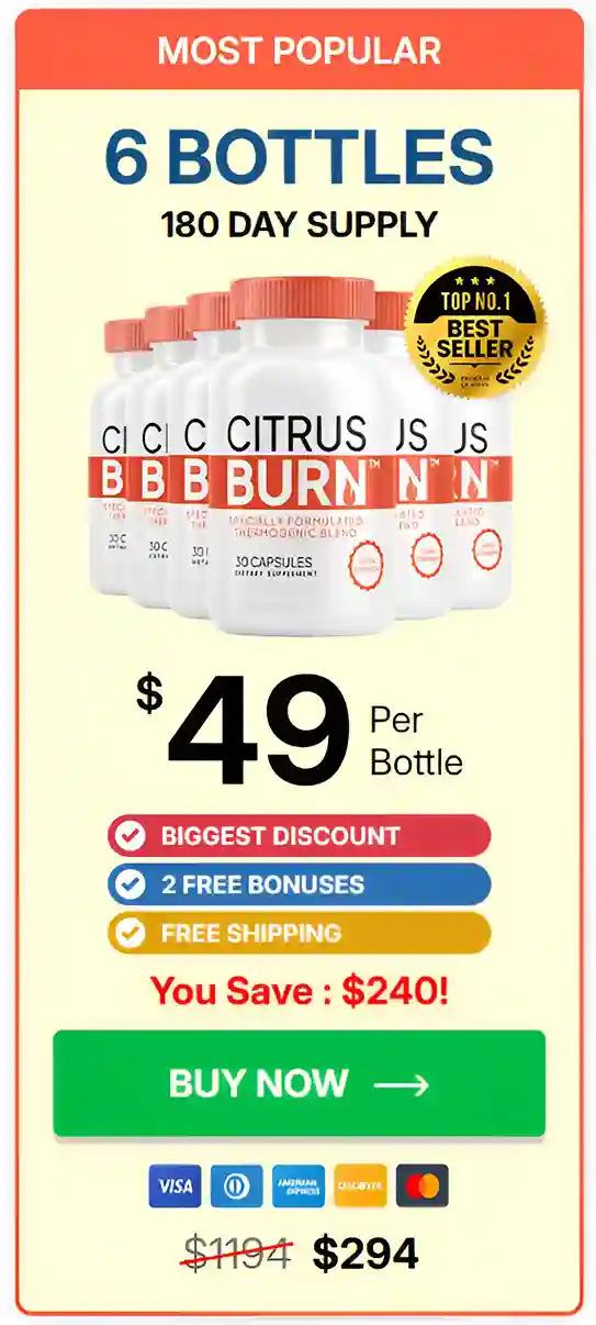 CitrusBurn 6 bottles